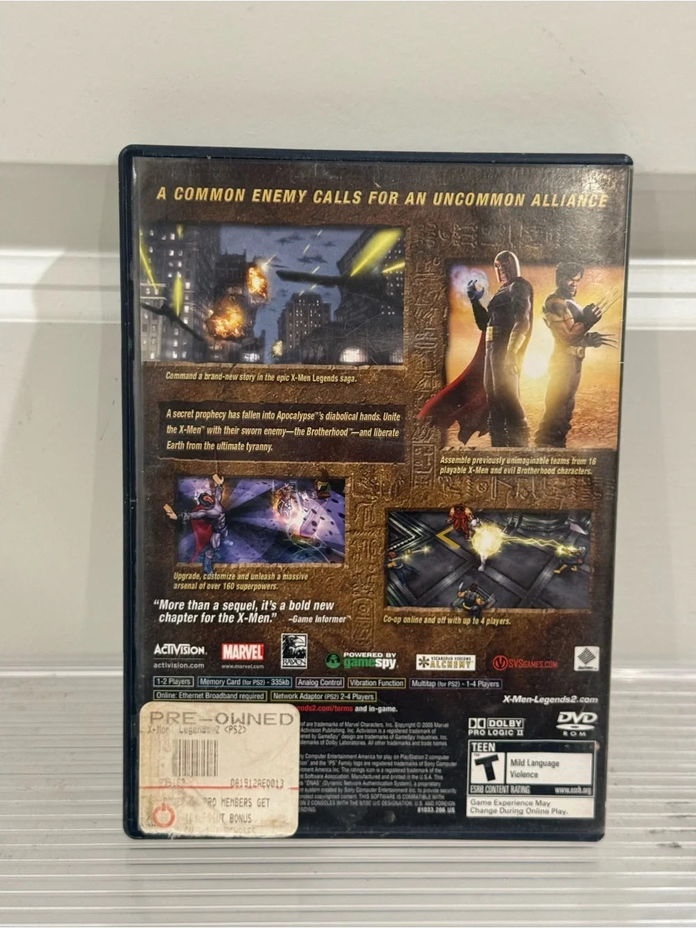 Sony Playstation 2 ~  X-Men Legends II: Rise of Apocalypse Game ~ PREOWNED